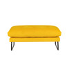 Lilola Home Karla Yellow Velvet Contemporary Loveseat and Ottoman 88864YW
