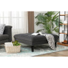 Lilola Home Mary Dark Gray Velvet Tufted Sofa Ottoman Living Room Set With 4 Accent Pillows 89223-SO
