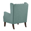 Lilola Home Irwin Teal Linen Button Tufted Wingback Chair 88862TL
