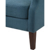 Lilola Home Irwin Blue Linen Button Tufted Wingback Chair 88862BU
