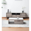Lilola Home Apollo Gray Oak Finish TV Stand and Coffee Table Set 97000-TC
