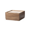 Lilola Home Eleanor Light Brown Wood Finish Coffee Table with 2 Handleless drawers 98875

