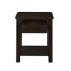 Lilola Home Flora Dark Brown MDF End Table with Drawer 98007
