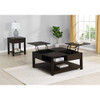 Lilola Home Flora 2 Piece Dark Brown MDF Lift Top Coffee and End Table Set 98006-EC
