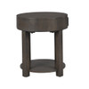 Lilola Home Jonah Light Brown MDF End Table with USB Ports 98009
