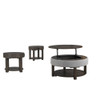 Lilola Home Jonah 3 Piece Light Brown MDF Lift Top Coffee and End Table Set 98008-EEC
