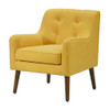 Lilola Home Ryder Mid Century Modern Yellow Woven Fabric Tufted Armchair 88868YW
