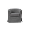 Lilola Home Tucker Gray Woven Fabric Swivel Barrel Chair 88869
