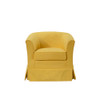 Lilola Home Tucker Yellow Woven Fabric Swivel Barrel Chair 88869YW
