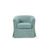 Lilola Home Tucker Aquamarine Teal Woven Fabric Swivel Barrel Chair 88869TL
