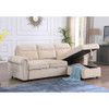 Lilola Home Ashton Beige Velvet Fabric Reversible Sleeper Sectional Sofa Chaise 87800BE
