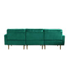 Lilola Home Theo Green Velvet Sofa Loveseat Chair Living Room Set with Pillows 81359GN

