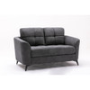 Lilola Home Callie Gray Velvet Fabric Sofa Loveseat Living Room Set 89727-SL
