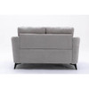 Lilola Home Callie Light Gray Velvet Fabric Sofa Loveseat Chair Living Room Set 89727LG
