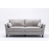 Lilola Home Damian Light Gray Velvet Fabric Sofa Loveseat Chair Living Room Set 89728LG