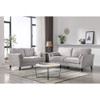 Lilola Home Damian Light Gray Velvet Fabric Sofa Loveseat Living Room Set 89728LG-SL