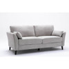 Lilola Home Damian Light Gray Velvet Fabric Sofa 89728LG-S