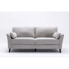 Lilola Home Damian Light Gray Velvet Fabric Sofa 89728LG-S