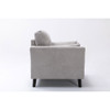 Lilola Home Damian Light Gray Velvet Fabric Chair 89728LG-C