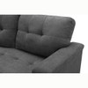 Lilola Home Kinsley Gray Woven Fabric Sleeper Sectional Sofa Chaise with USB Charger and Tablet Pocket 881388