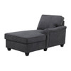 Lilola Home Leo Dark Gray Woven Double Chaise 7Pc Modular Sectional Sofa 89125-2