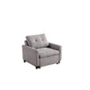 Lilola Home Hannah Gray Woven Convertible Armchair 81360