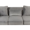 Lilola Home Bayberry Gray Velvet Sofa Loveseat Chair Living Room Set 89635