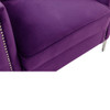 Lilola Home Bayberry Purple Velvet Sofa Loveseat Living Room Set 89634PE-SL