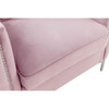 Lilola Home Bayberry Pink Velvet Sofa Loveseat Chair Living Room Set 89634PK