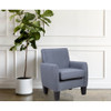 Lilola Home Alyssa Dark Gray Linen Accent Armchair 889009