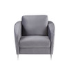 Lilola Home Sofia Gray Velvet Fabric Sofa Loveseat Chair Living Room Set 89720
