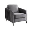 Lilola Home Hathaway Gray Velvet Fabric Sofa Loveseat Chair Living Room Set 89725