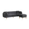 Lilola Home Brayden Dark Gray Fabric Sectional Sofa Chaise 89640