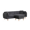 Lilola Home Brayden Dark Gray Fabric Sectional Sofa Chaise 89640