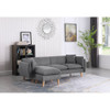 Lilola Home Brayden Light Gray Fabric Sectional Sofa Chaise 89641