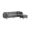 Lilola Home Brayden Light Gray Fabric Sectional Sofa Chaise 89641