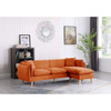 Lilola Home Brayden Orange Fabric Sectional Sofa Chaise 89642