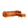 Lilola Home Brayden Orange Fabric Sectional Sofa Chaise 89642
