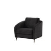 Lilola Home Sofia Black Velvet Modern Chic Accent Armchair 89721-C