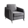 Lilola Home Hathaway Gray Velvet Modern Chic Accent Armchair 89725-C