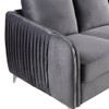 Lilola Home Hathaway Gray Velvet Modern Chic Accent Armchair 89725-C