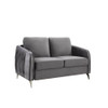Lilola Home Hathaway Gray Velvet Modern Chic Loveseat Couch 89725-L