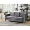 Lilola Home Hathaway Gray Velvet Modern Chic Sofa Couch 89725-S