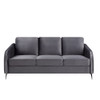 Lilola Home Hathaway Gray Velvet Modern Chic Sofa Couch 89725-S