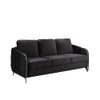 Lilola Home Hathaway Black Velvet Modern Chic Sofa Couch 89726-S