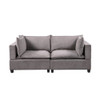 Lilola Home Madison Light Gray Fabric Sofa Loveseat Living Room Set 81400-5