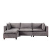 Lilola Home Madison Light Gray Fabric Reversible Sectional Sofa Ottoman 81400-6