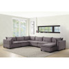 Lilola Home Madison Light Gray Fabric 7 Piece Modular Sectional Sofa Chaise 81400-9A
