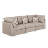 Lilola Home Amira Beige Fabric Sofa Couch with Pillows 89820-3