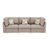 Lilola Home Amira Beige Fabric Sofa and Loveseat Living Room Set with Pillows 89820-5